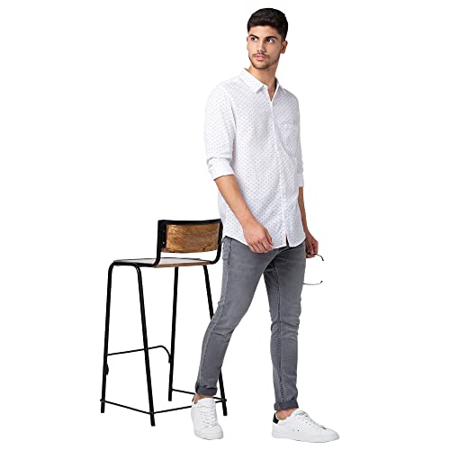 Image of Spykar Men's Slim Fit N /A Full Sleeve Printed Casual Shirts