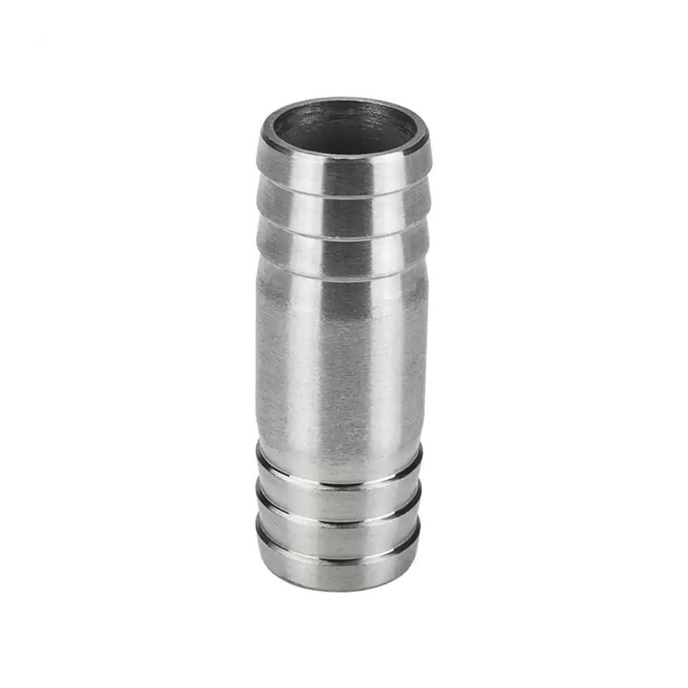 Stainless Steel Male Barb, 304 Stainless Steel Double Pagoda Hose Barb Pipe Union Fitting, Gas Air Oil, Multiple Sizes(14MM*14MM)