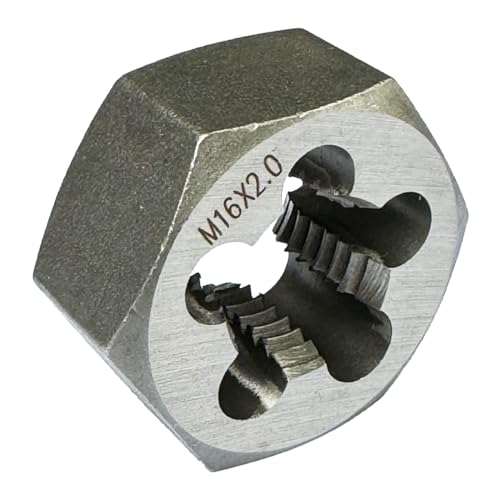 Yamesh Troquel hexagonal M16 x 2 para reroscado de rosca de acero para mano derecha