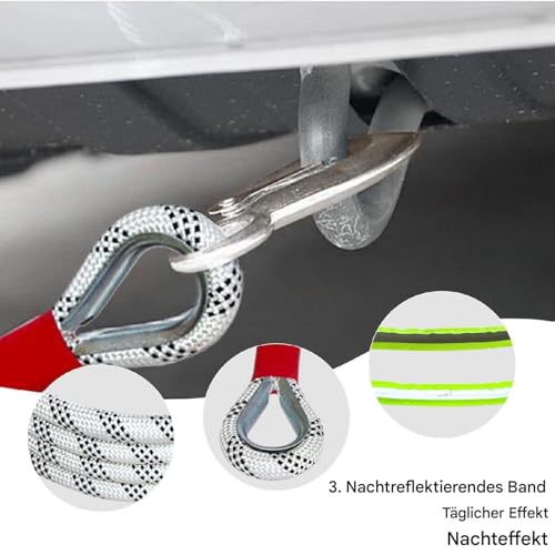 Corde de tow rope pour sangle de récupération pour camions et véhicules 4x4 - 5