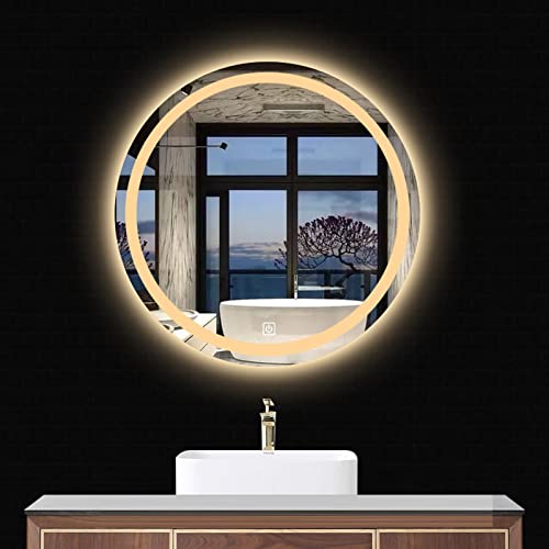 大人気❣️おしゃれミラー⭐️鏡 LED 壁掛け 照明付き 化粧鏡 洗面所 暖色 Amazon.co.jp: ミラー 鏡 LED 壁掛け 照明付き 化粧鏡 洗面所 洗面台