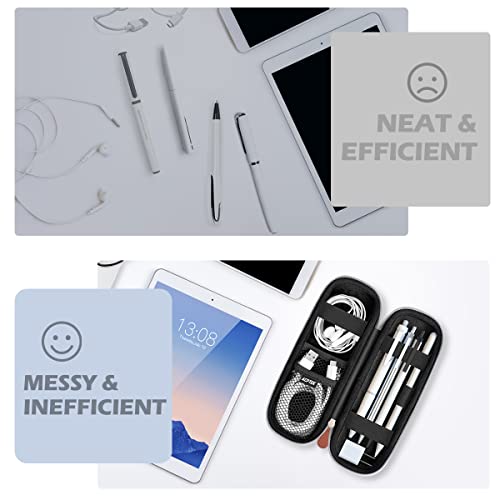 Agptek Case Holder For Apple Pencil 2, Premium Carrying Case For Stylus Ipad Pro Pen, Pencil, Samsung, Huawei, Apple Pen Accessories, Usb Cable, Earphone, Fountain Pen, Gray #TOP6