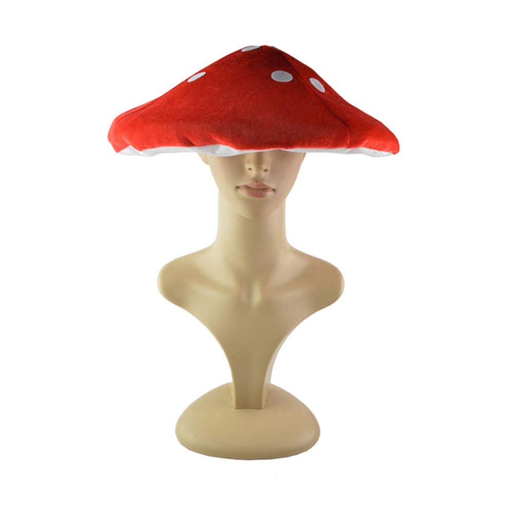 NUOBESTY Mushroom Hat Red Mushroom Hat Beret Hat Funny Novelty Hat Kawaii Plants Cosplay Cap for Festival Party Costume Decoration Mushroom Costume