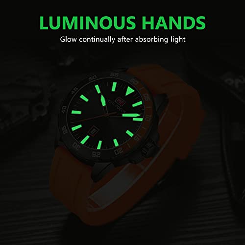 Image of AIMES Mens Watches Chronograph Waterproof Sport Military Watch for Men Analog Quartz Movement Stylish Wrist Watch Elegant Gift Watch for Men