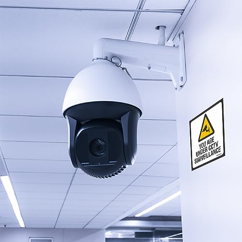 Clickforsign Weather Resistant Long Lasting UV Protected you are under CCTV surveillance Sign Stickers (5.5 x 5.5 inch)- Pack of 4
