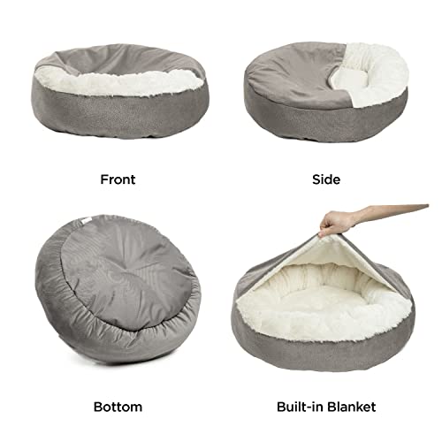 Best-Friends-by-Sheri-Cozy-Cuddler-Ilan-Microfiber-Hooded-Blanket-Cat-and-Dog-Bed-in-Gray-23x23 - Cucciolini Doodles Best-Friends-by-Sheri-Cozy-Cuddler-Ilan-Microfiber-Hooded-Blanket-Cat-and-Dog-Bed-in-Gray-23x23