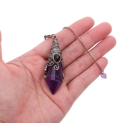 Pendentif en cristal naturel collier hexagonal chaîne alliage relaxation - 4