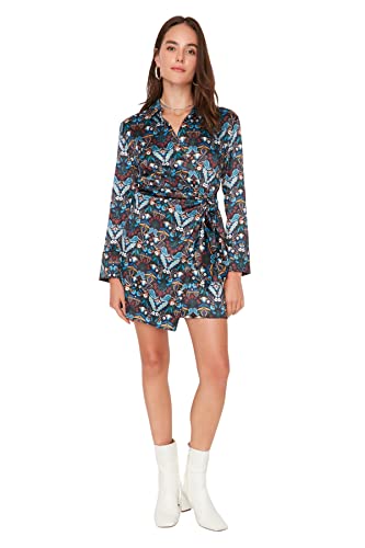 Robe femme chic mini double-breasted robe tissée Trendyol pour look tendance