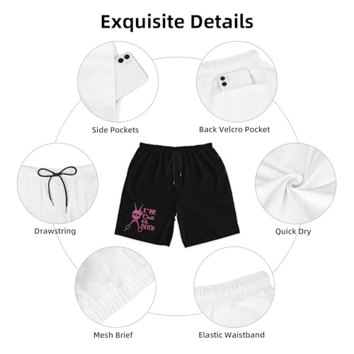 I'll Cut A Bitch Scissors Men's Quick-Dry Board Shorts 7" - Swim Trunks Summer Hawaii Beach4