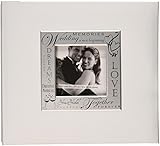 Mbi Expressions 8 Inch by 8 Inch Postbound Album, Wedding White