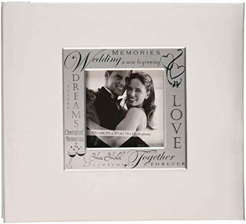 MBI Expressions 8 Inch by 8 Inch Postbound Album, Wedding White