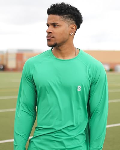 Men's Long Sleeve UPF 50+ Sun Protection Swim T-Shirt Quick Dry Lightweight Running Fishing Rash Guard2