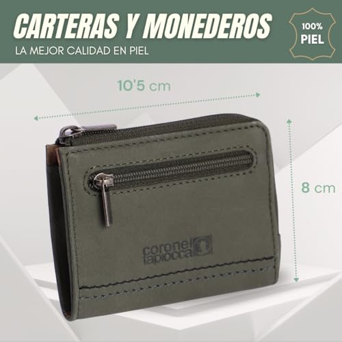 Coronel Tapioca, Adriel Accesorio De Viaje Billetera Hombre, Kaki, 8 X 10 5 - imagen 2