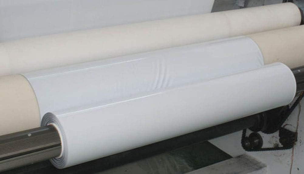 Panda Film 10 x 50 Ft Black White Plastic Sheeting 5.5 mil Thick for Indoor Gardening (10x 50 ft (3x15m)-1 Roll)