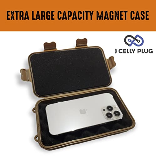 Extra Large 8\" x 4.5\" - Magnetic GPS Tracker Box - Under Vehicle Water Resistant Case, Hide A Key Strong Magnet Holder (Fits Most Brands, Spytec GL200, GL 300, GL300W, GL300MA Optimus) Black - Thumbnail 2