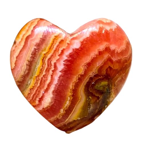 Rhodochrosite naturelle cabochon cœur 26x26x5mm pour fabrication bijoux pendentif bague