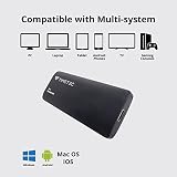 Timetec Przenośny zewnętrzny dysk SSD USB 3.2 Gen2 typ C do 560 MB/s ultralekki aluminiowy mini zewnętrzny dysk półprzewodnikowy z kablem USB C na A / adapter USB A na C komputery