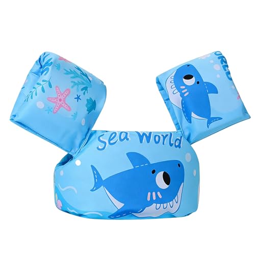 CGACCSD Chaleco de Natación para Niños | Chaqueta Flotador Ajustable con Flotadores de Brazo - Flotadores para Piscina - para Playa, Lago, río, Parque acuático, Actividades al Aire Libre, Vacaciones,