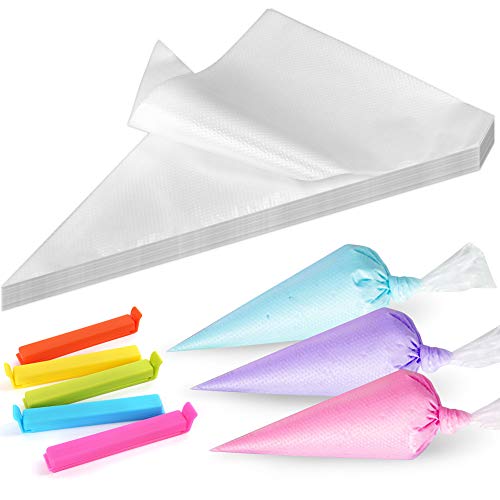 LotFancy 500Pcs Piping Bags 10 Inch, Thick Tipless Piping Bags, Non-Slip Disposable Pastry Bag for Royal Icing, Cookies, Cake Decorating by LotFancy - Used condition - US$13.23