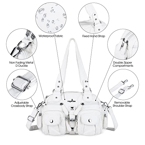 Angel Kiss Hobo Crossbody Purses For Women Shoulder Bag Multipocket Soft Hobo Purses Removable Strap Leather Handbags #TOP3