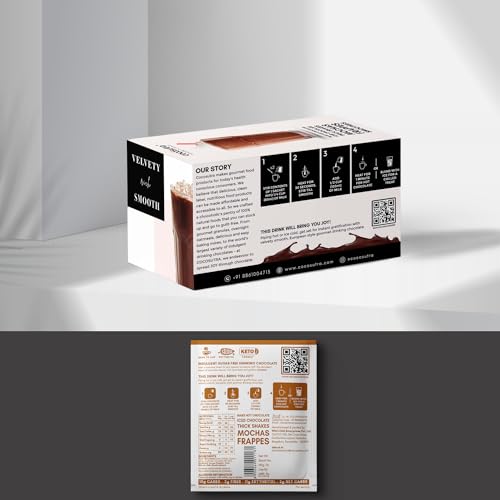 Image of COCOSUTRA Sugar Free Drinking Chocolate Mix | Caramel | 20 Single-Serve Sachets (20g Each) | Low Carb, Low Calorie | Stevia & Erythritol Sweetened | 400g