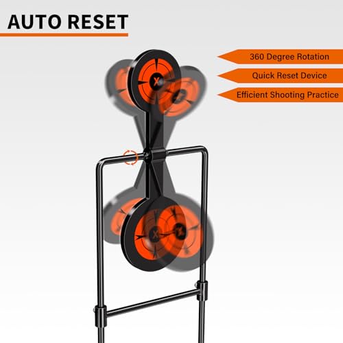 highwild double spinner shooting targets - auto reset steel target - for centerfire handguns up to 44 magnum