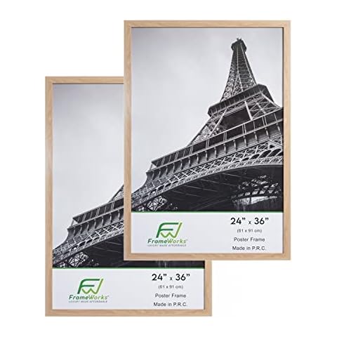 FrameWorks 24” x 36” Natural Oak Poster Frame Cover