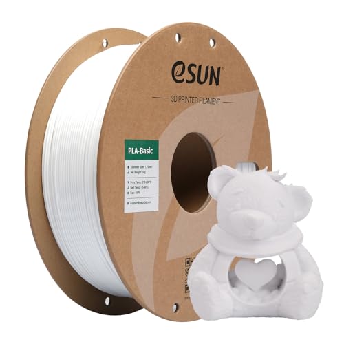Image of eSUN PLA Basic Filament 1.75mm, 1KG Spool (2.2 LBS) High Speed Printing 3D Printer PLA Filament,Designed for Fast Printing, White