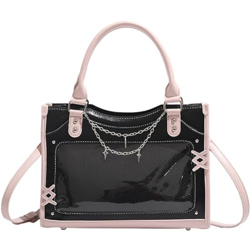Ita bag transparent Y2K à double compartiment pour déco DIY