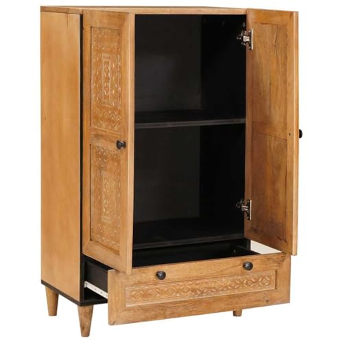 Mesa alta de madera de mango maciza y armario alto moderno de alta estabilidad y durabilidad 4