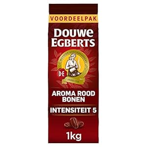 Douwe Egberts Koffiebonen Aroma Rood Voordeelverpakking (4 Kilogram, Intensiteit 05/09), 4 x 1000 Gram