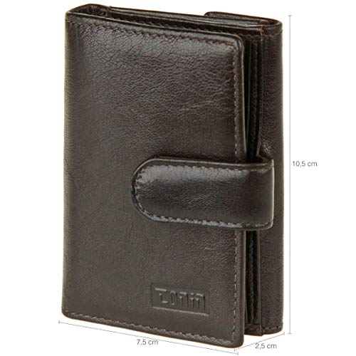 Tonin, 202194302, Carteira de Porta Chaves Moeda Cartões Masculina, cor Marrom, Couro