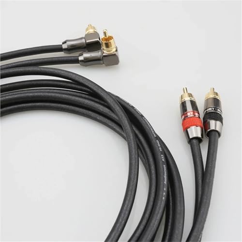 Cable de audio RCA HiFi 0.5m con conector bloqueable en ángulo miniatura 5