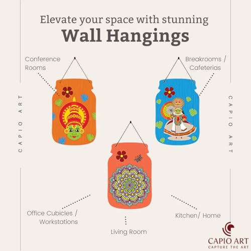Image of CAPIO ART Welcome Wooden Quote Wall Hanging Decoration Items for Home Decor | Mdf Art for Living Room & Bedroom | Decorative Item for Office & House | Gifts Modern Wood Hanger - Jar