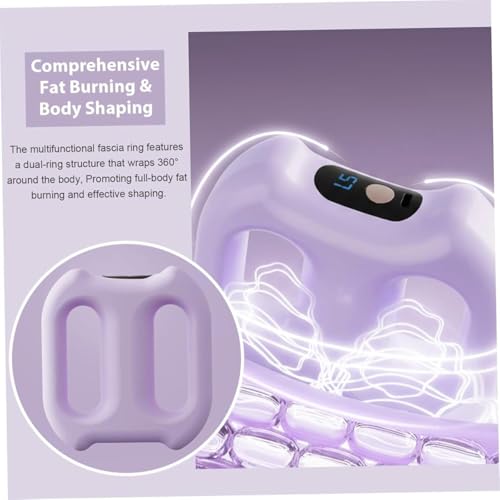 Image of Electric Belly Fat Burner Belt with Handheld Fascia Ring - Wearable Vibration Body Shaper with Heat, Adjustable Strap, Digital Display & USB Charging for Waist, Abdomen, Back Fitness Use