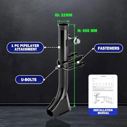 Image of Pipelayer Attachment fit 3-Point Lawn Tractor ATV UTV, Light Duty Flexible Pipe Laying Tool for Irrigation Pipes and Underground Wires Hoses, Work on Hitch Mounted Ripper Trencher Accessories