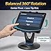 MAX SMART Heavy Base Tablet Stand for POS & Desk — Ultra Stable, No Wobble When Tapping, 360° Rotation with Handle, Ergonomic Eye-Level Viewing for iPad & Tablets
