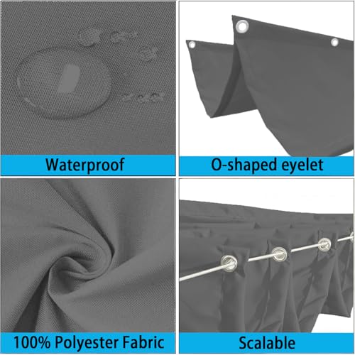 Voile d'ombrage imperméable et indéchirable avec œillets de fixation - 7