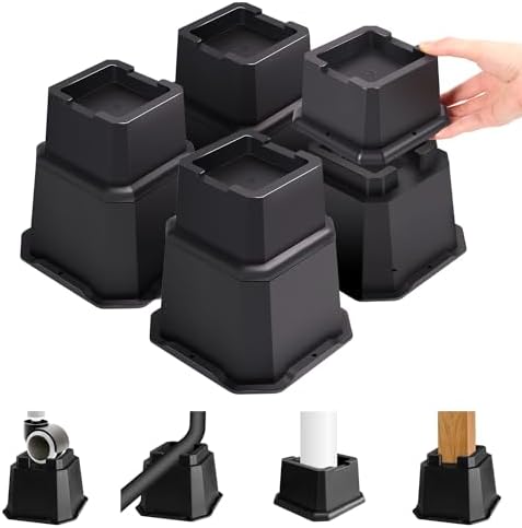 Amazon.com: Sunifier Bed Risers 6 inches (4+2 inches) Heavy Duty ...