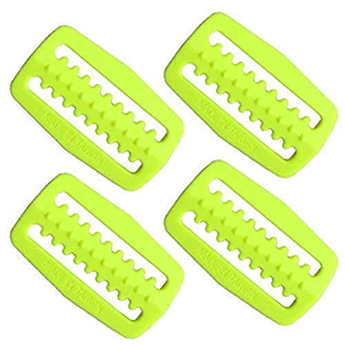 Scuba Choice Scuba Diving Plastic Weight Belt Webbing Keeper Retainer (4-Piece) Pack Set, Yellow