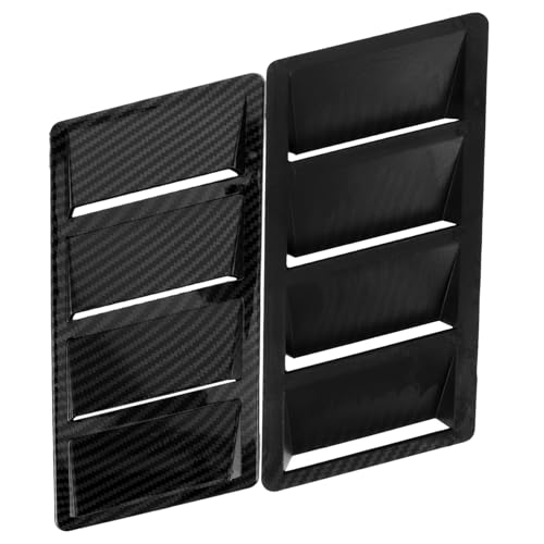 PRETYZOOM 2Pcs Car Hood Vents Cover Durable Abs Hood Vent Trim Decoration for Stylish Vehicle Exterior Compatible with Various Models Unique Air Intake Design