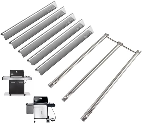 Grill Part for Weber Genesis Gold Grill Parts Weber Genesis Silver B/C Spirit 300/700 Weber 900 Genesis Platinum C B Genesis Gold B C for Weber Flavorizer Bars 7537 7536 & Burner Tube 7508 3611