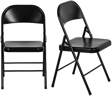 LuxNook Lot De 4 Chaises Pliantes De Jardin En Métal, Chaise Pliante