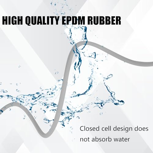 Image of Backer Rod 1 /4 Inch, EPDM Rubber Foam Caulk Saver 100' Grey Weather Strip Seal for Concrete Joints, Wall Cracks, Driveway and Joint Fillers.