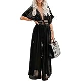 【Gran ajuste】: talla única para la mayoría de las mujeres, queda suelto del cuerpo. La tela elástica con un diseño elegante le brinda un ajuste cómodo, también combina bien con pantalones cortos, camisola que se adapta al trabajo de oficina, vacaciones o playa. No solo puede mostrar su figura sexy, sino que también protege su piel sensible de las quemaduras solares y los rayos UV.