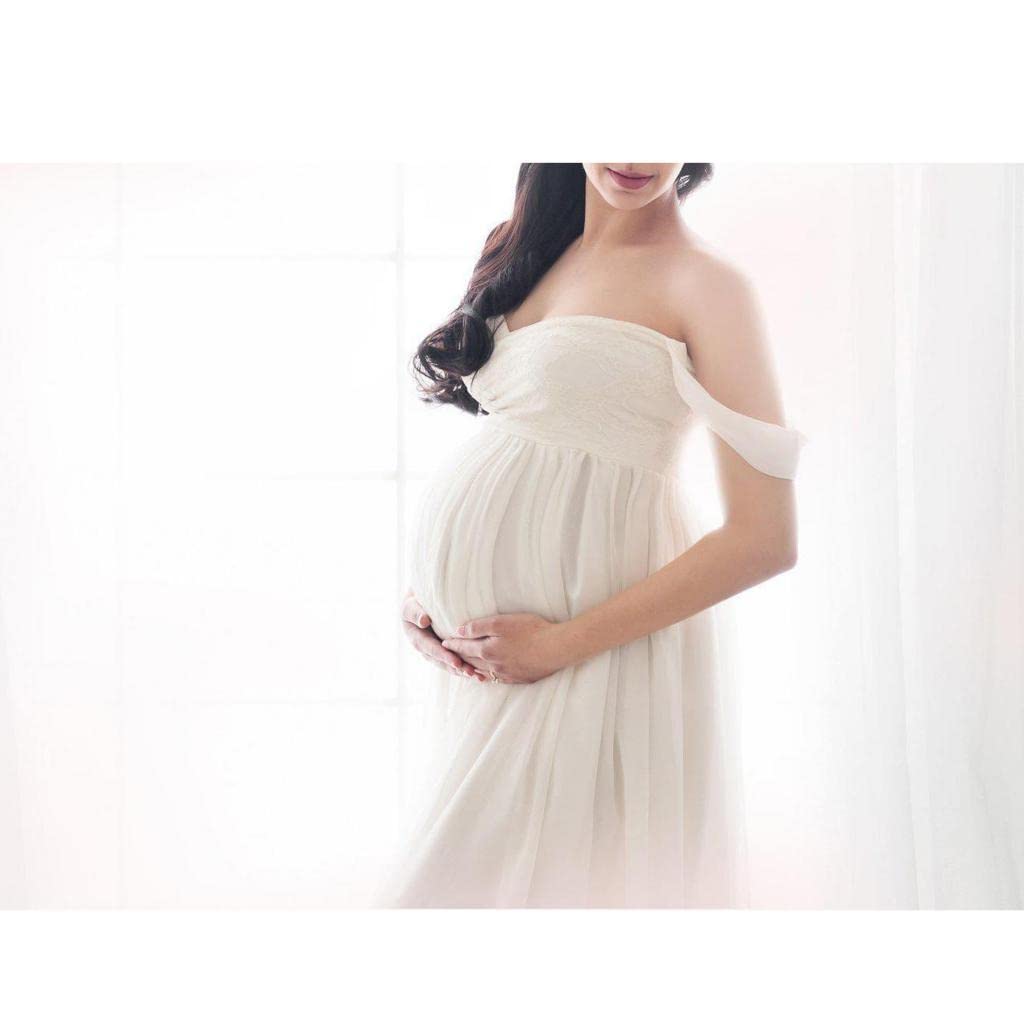 LOVIVER Abito per Donne Incinte, Elegante Fotògrafo Gravidanza Servizio Fotografico Lungo Matrimonio - S/M/L/XL