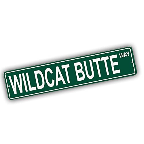Brotherhood Aluminum Street Sign for Wildcat Butte - Wyoming Man Cave Decor