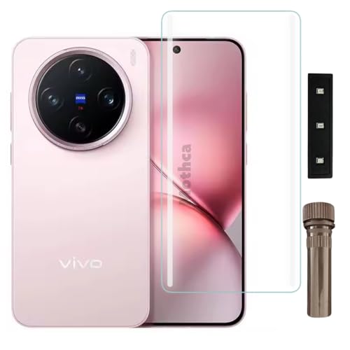 Image of Mothca Premium UV Tempered Glass Screen Protector For Vivo X200 (Pack of 1) Full Adhesive UV Curved Screen Guard, Case Friendly with Installation Kit