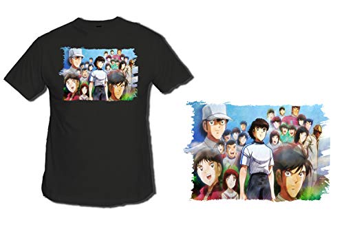 MERCHANDMANIA Camiseta Negra Oliver Y Benji Tshirt