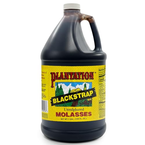 Plantation Blackstrap Molasses 1 Gallon (128 oz) Unsulphured Blackstrap Molasses Bulk Natural Sweetener for Baking BBQ Baked Beans Gingerbread & Commercial Use